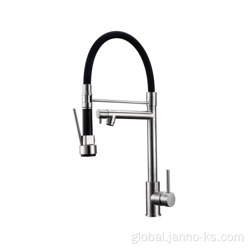 Stainless Steel Kitchen Faucet Universal Swing Single Handle Pull Out Faucet Tap Manufactory